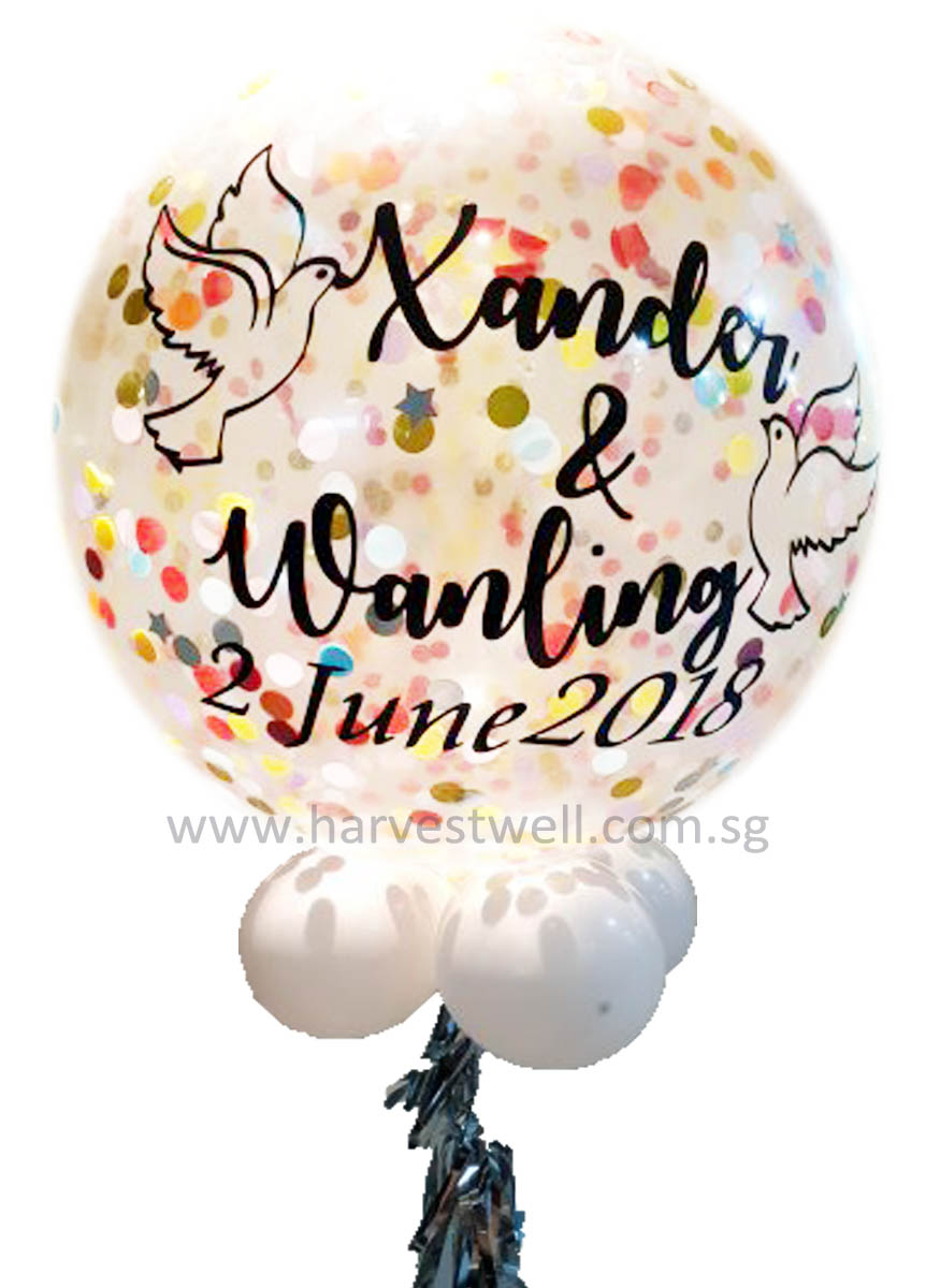 Personalized Jumbo Wedding Helium Latex Balloon Singapore